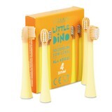 Vitammy Little Dino, sonic toothbrush tips for children, yellow, from 3 years, 4 pieces