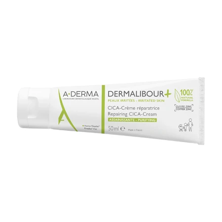 A-Derma Dermalibour+ Cica, crema regeneradora para pieles irritadas, a partir del 1 día de edad, 50 ml