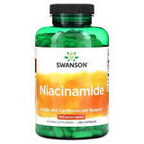 Swanson Niacinamide, niacine 500 mg, 250 capsules