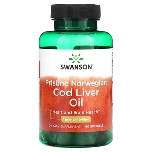 Swanson Pristine Noorse levertraan, pure levertraan, 60 capsules