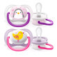 Avent Ultra Air, chupete calmante, silicona, ortodoncia, ni&#241;a, SCF080/06, 0-6 meses, 2 piezas