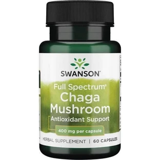Swanson Vollspektrum Chaga-Pilz, 60 Kapseln