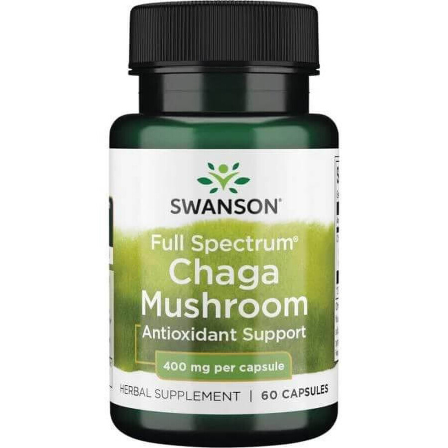 Boutique Swanson Full Spectrum Chaga Mushroom, 60 gélules Swanson Full Spectrum Chaga Mushroom, 60 gélules