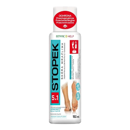 Botanic Help Stopek, desodorante 5 en 1 para pies y calzado, pieles sensibles, 150 ml