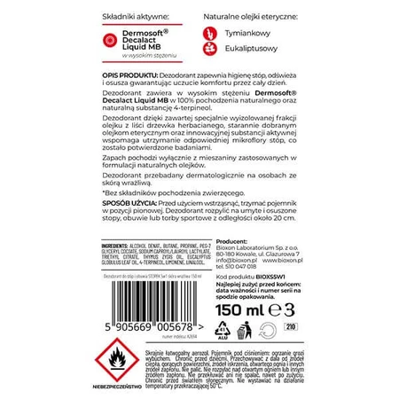 Botanic Help Stopek, desodorante 5 en 1 para pies y calzado, pieles sensibles, 150 ml