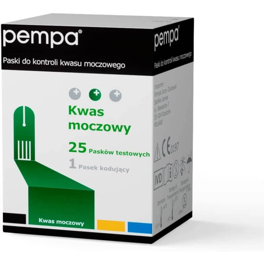 Pempa BK-U1, uric acid strips, 25 units