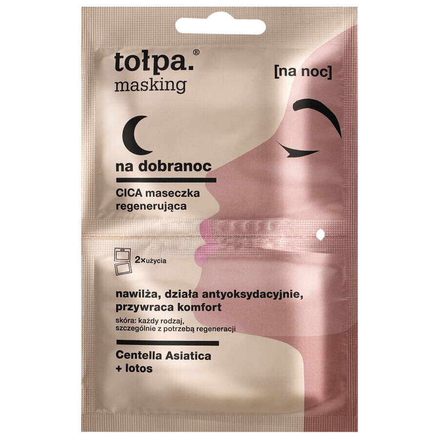 Buy Tolpa Mascare, at bedtime, regenerating mask CICA, 2 x 5 ml Tolpa Mascare, at bedtime, regenerating mask CICA, 2 x 5 ml
