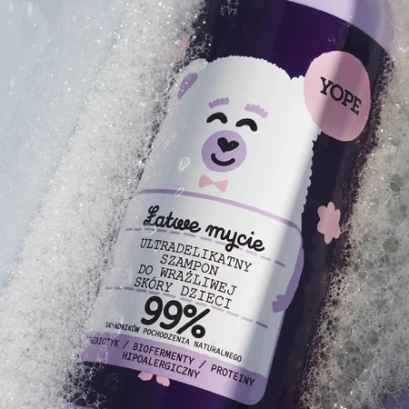 Yope Easy Wash, champú ultrasuave para cuero cabelludo sensible, para niños mayores de 3 años, 300 ml