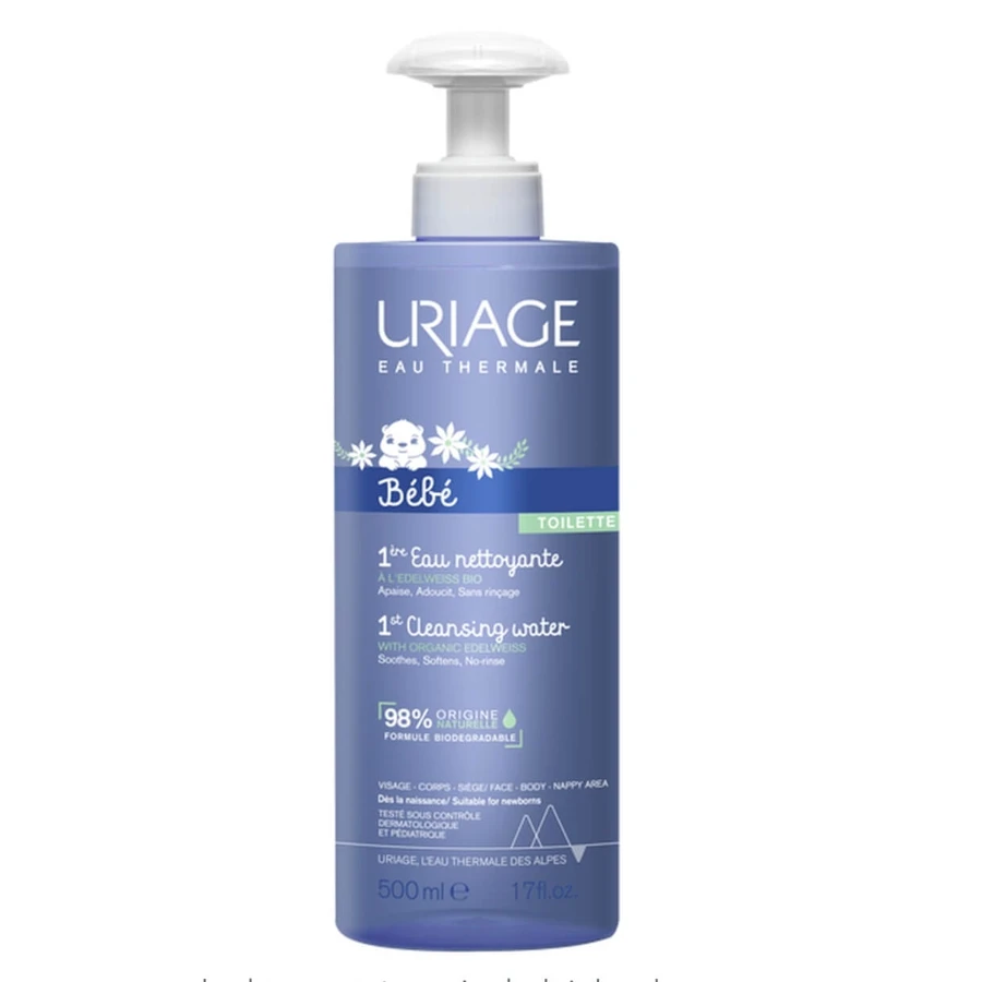 Uriage Bebe 1st, reinigingswater voor kinderen, niet spoelen, 500 ml