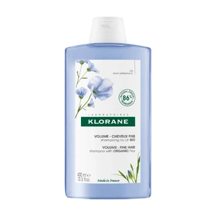 Klorane, champú a base de fibra de lino para cabellos finos y sin brillo, 400 ml
