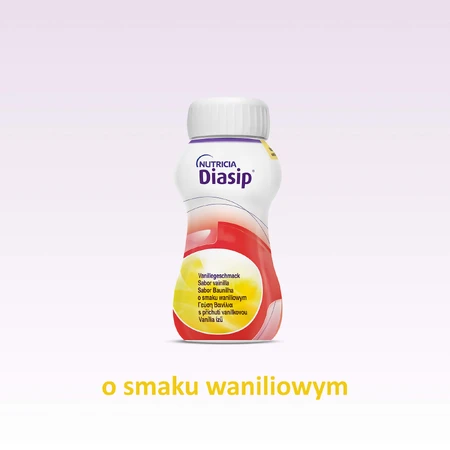 Diasip, nutritional preparation for diabetics, vanilla flavor, 4 x 200 ml