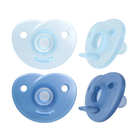 Avent Soothie, chupete calmante, silicona, ortodoncia, niño, SCF099/21, 0-6 meses, 2 piezas