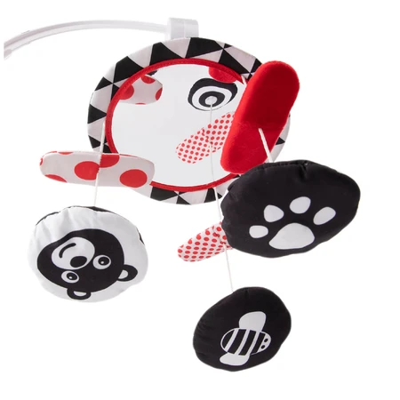 Canpol Baby's, contrasterende carrousel met pluche muziekdoos, sensorisch speelgoed, vanaf de geboorte, 1 stuk