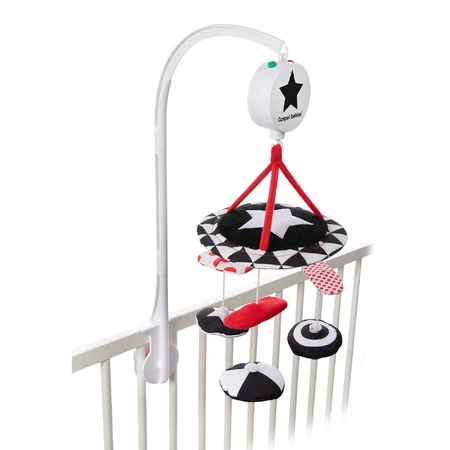 Canpol Baby's, contrasterende carrousel met pluche muziekdoos, sensorisch speelgoed, vanaf de geboorte, 1 stuk