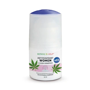 Botanic Help Women, antitranspirante roll-on 48h con aceite de cáñamo, 50 ml