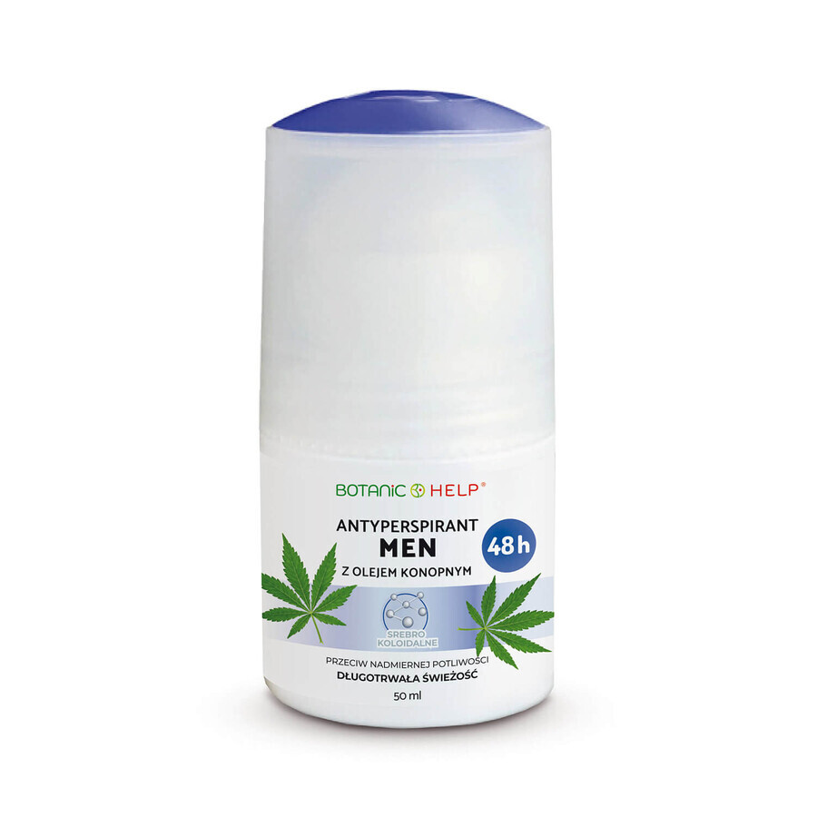 Cumpără Botanic Help Men, antiperspirant roll-on 48h cu ulei de cânepă, 50 ml Botanic Help Men, antiperspirant roll-on 48h cu ulei de cânepă, 50 ml