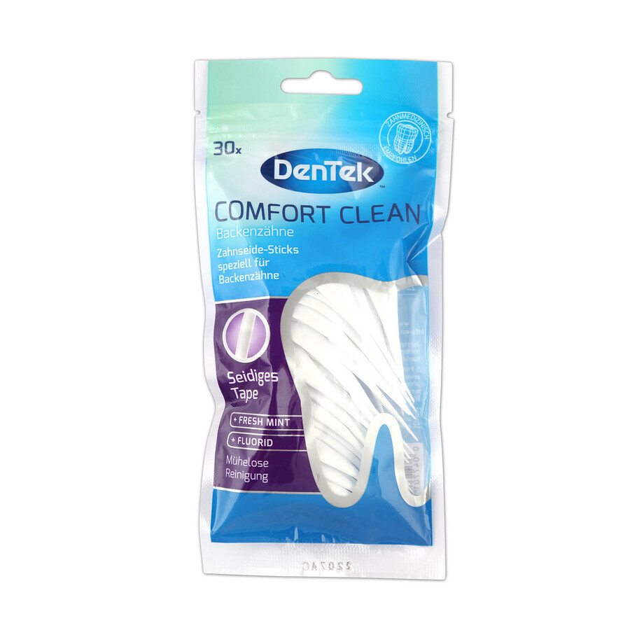 Cumpără DenTek Comfort Clean, scobitori cu ață dentară, 30 bucăți DenTek Comfort Clean, scobitori cu ață dentară, 30 bucăți