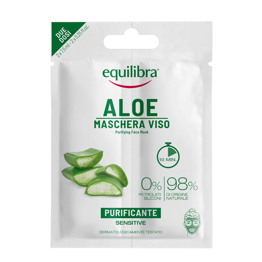 Shop Equilibra Aloe, reinigende Gesichtsmaske, 2 x 7,5 ml Equilibra Aloe, reinigende Gesichtsmaske, 2 x 7,5 ml