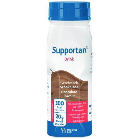 Supportan Bebida nutritiva con sabor a chocolate, 4 x 200 ml, Fresenius Kabi