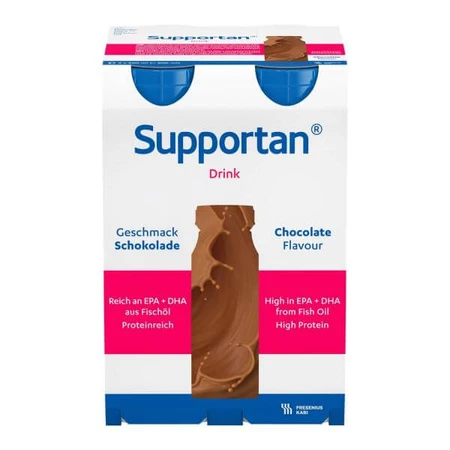 Supportan Bebida nutritiva con sabor a chocolate, 4 x 200 ml, Fresenius Kabi