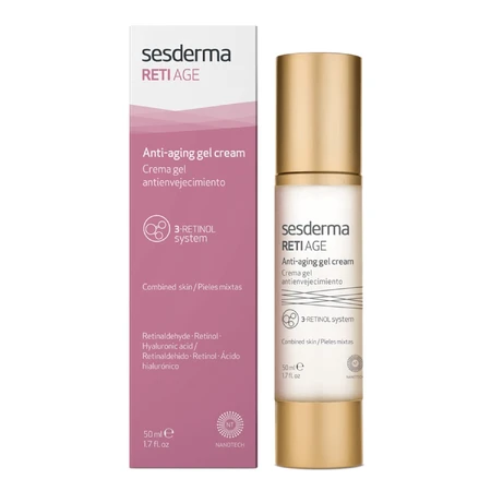 Set Sesderma, Reti-Age, gel-crème anti-âge, 50 ml + Azelac RU, émulsion illuminatrice, SPF 50, 50 ml