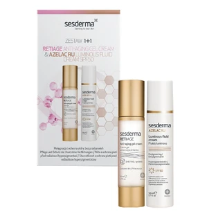 Set Sesderma, Reti-Age, gel-crème anti-âge, 50 ml + Azelac RU, émulsion illuminatrice, SPF 50, 50 ml