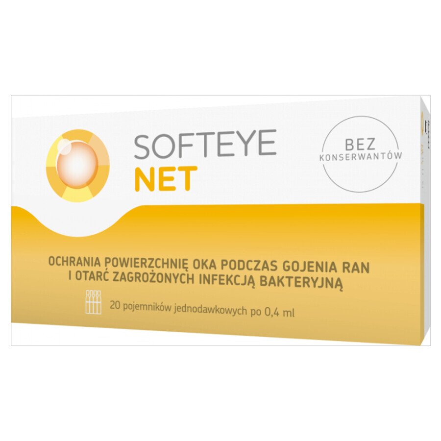 Softeye Net, eye gel, 0.4 ml x 20 single-dose containers