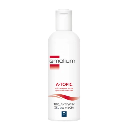 Emolium A-Topic, gel lavant tri-actif pour les peaux atopiques, sèches et présentant des démangeaisons persistantes, dès 1 mois, 200 ml