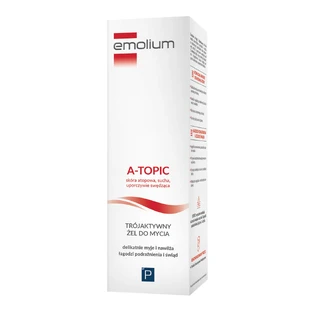 Emolium A-Topic, gel lavant tri-actif pour les peaux atopiques, sèches et présentant des démangeaisons persistantes, dès 1 mois, 200 ml