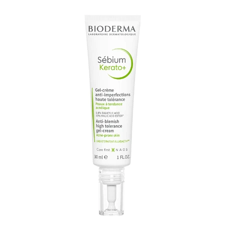 Bioderma Sebium Kerato+, gel-crème tegen onzuiverheden voor de acnegevoelige huid, 30 ml