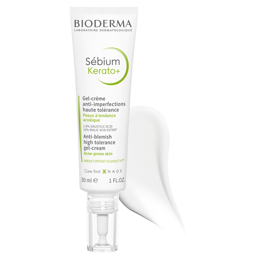 Gel cremă anti-imperfecțiuni Bioderma Sébium Kerato+, 30 ml, Naos