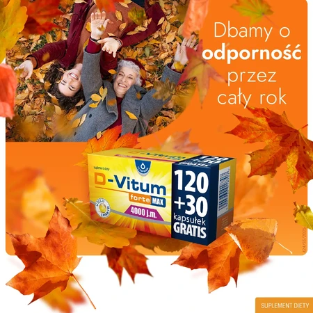 D-Vitum Forte Max 4000 IU, 120 capsules + 30 free capsules, Oleofarm