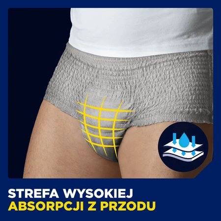 Tena Men Active Fit Pants, braguitas absorbentes para hombre, talla L/XL, 95-130 cm, Normal, 8 piezas