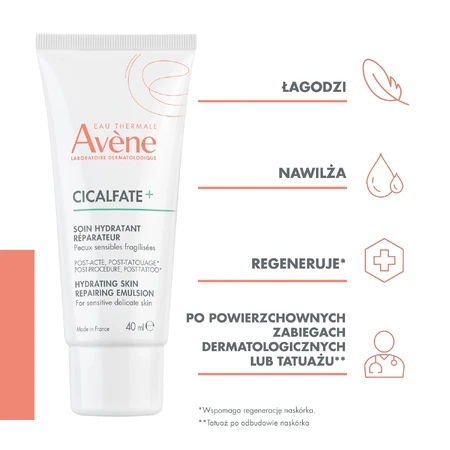 Avene Cicalfate+, emulsión hidratante y regeneradora, 40 ml