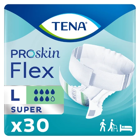 Tena Flex ProSkin, luiers, maat L, 83-120 cm, Super, 30 stuks