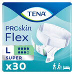 Tena Flex ProSkin, pantalones pañales, talla L, 83-120 cm, Super, 30 piezas Tena Flex ProSkin, pantalones pañales, talla L, 83-120 cm, Super, 30 piezas