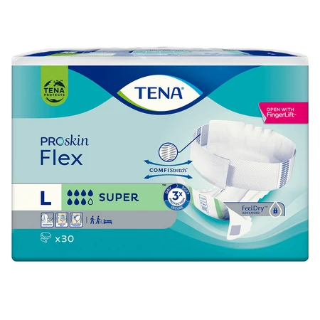 Tena Flex ProSkin, luiers, maat L, 83-120 cm, Super, 30 stuks