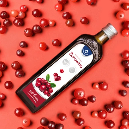 Oleofarm Jus de fruits du monde Canneberge avec vitamine C, 490 ml