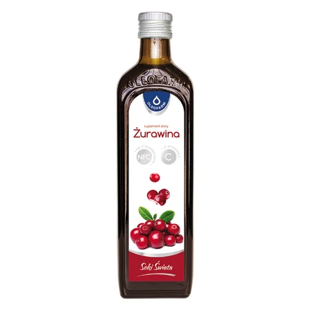 Oleofarm Jus de fruits du monde Canneberge avec vitamine C, 490 ml