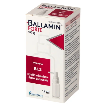 Ballamin Forte, vitamin B12 500 µg, oral spray, 15 ml