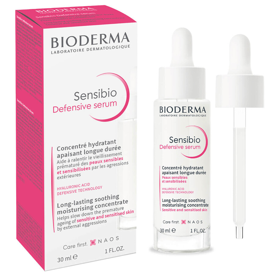 Bioderma Sensibio Defensive, soothing facial moisturizing serum, sensitive skin, 30 ml