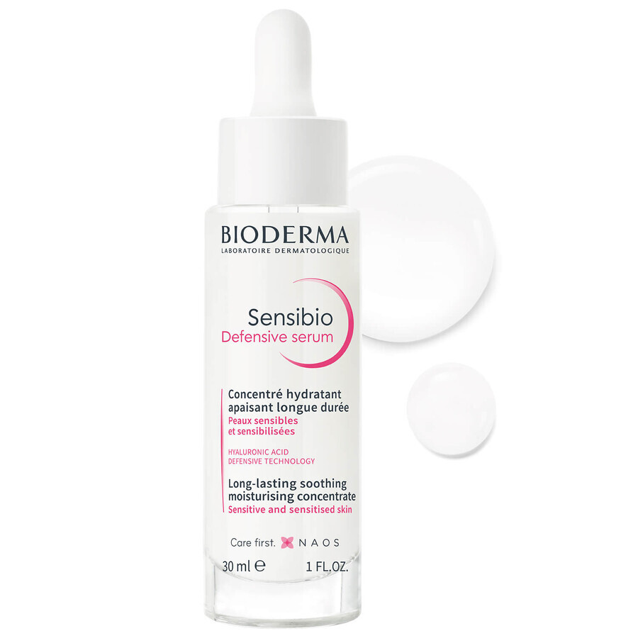 Bioderma Sensibio Defensive, soothing facial moisturizing serum, sensitive skin, 30 ml