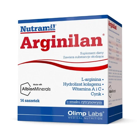 Olimp Nutramil Complex Arginilan, citroensmaak, 12,5 g x 14 sachets