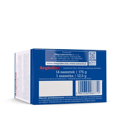 Olimp Nutramil Complex Arginilan, citroensmaak, 12,5 g x 14 sachets