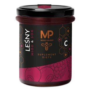 Miel Polaca Miel y Jugo del Bosque + Vit. C, 250 gramos