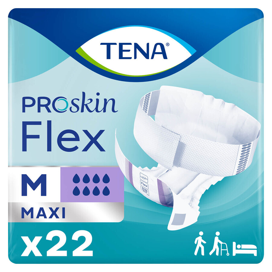 Tena Flex ProSkin, couches, taille M, 71-102 cm, Maxi, 22 unités