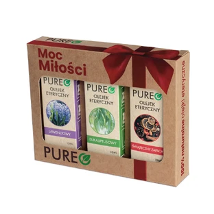 Set Pureo Power of Love, aceites esenciales naturales, eucalipto, lavanda, aroma navideño, 3 x 10 ml