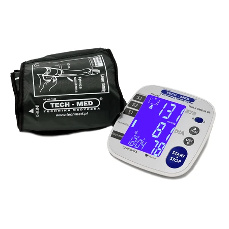 Tech-Med TMA-6 Omega, tensiómetro automático de brazo con fuente de alimentación