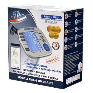 Tech-Med TMA-6 Omega, tensiómetro automático de brazo con fuente de alimentación