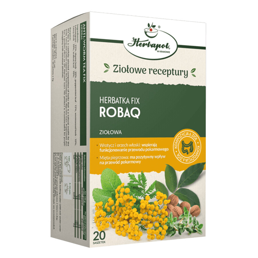 Boutique Herbapol Robaq, fixateur de thé, 2 g x 20 sachets Herbapol Robaq, fixateur de thé, 2 g x 20 sachets